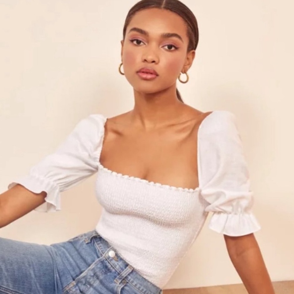 New Reformation Linen Top